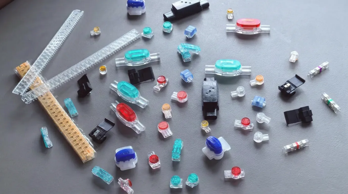 Mintel copper wire connector product family including jelly crimp, inline telephone, Picabond, and low voltage splice connectors
