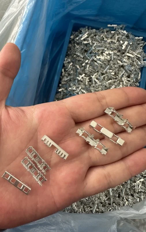 Tin-plated metal channel before PET insulation bonding for Picabond-style connectors