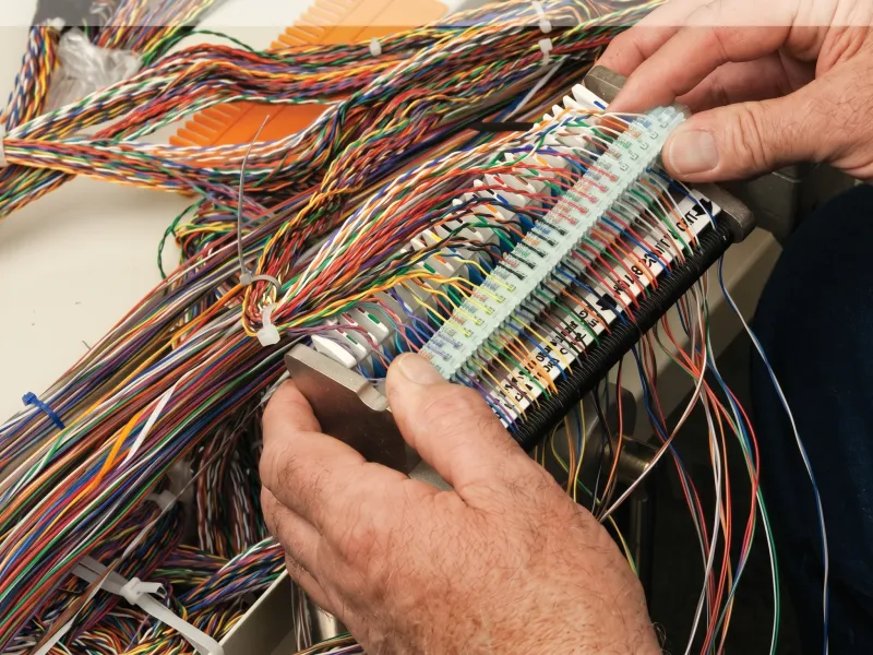 Super Mini Module 25 Pair installation example for telecom cable splicing